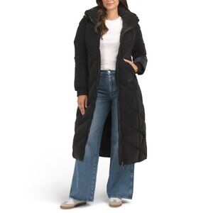 PAJAR Black Chevron Maxi Puffer Coat
